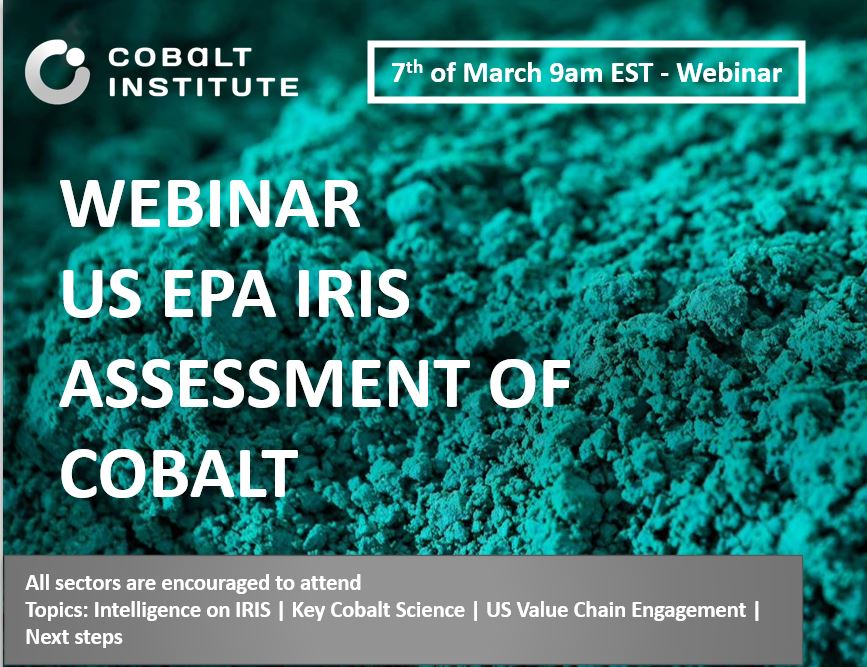 Webinar on US EPA IRIS Assessment of Cobalt