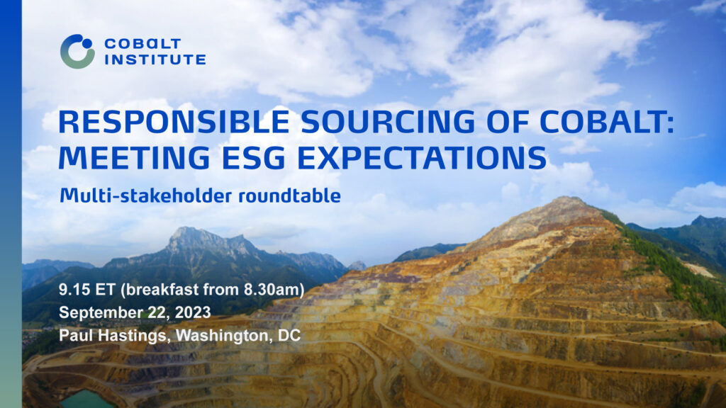 Roundtable – Responsible Sourcing of Cobalt: Meeting ESG Expectations