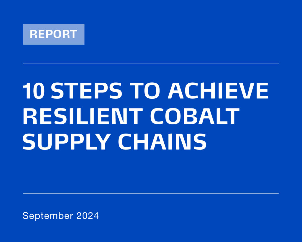 Ten Steps to Achieve Resilient Cobalt Supply Chains